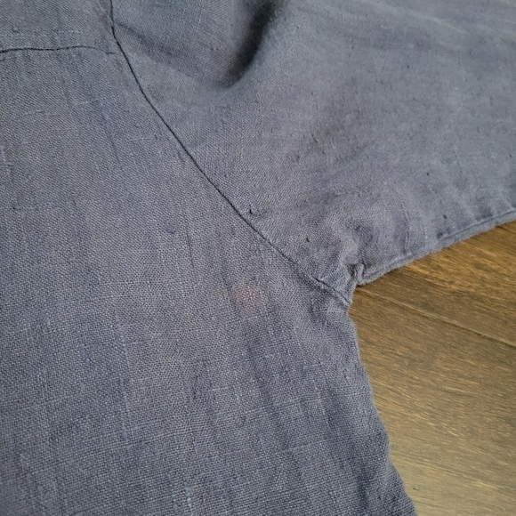 Vtg Purple Linen Button-Up Lightweight Lagenlook Jacket Women's M Mokee Dugway - Picture 8 of 10